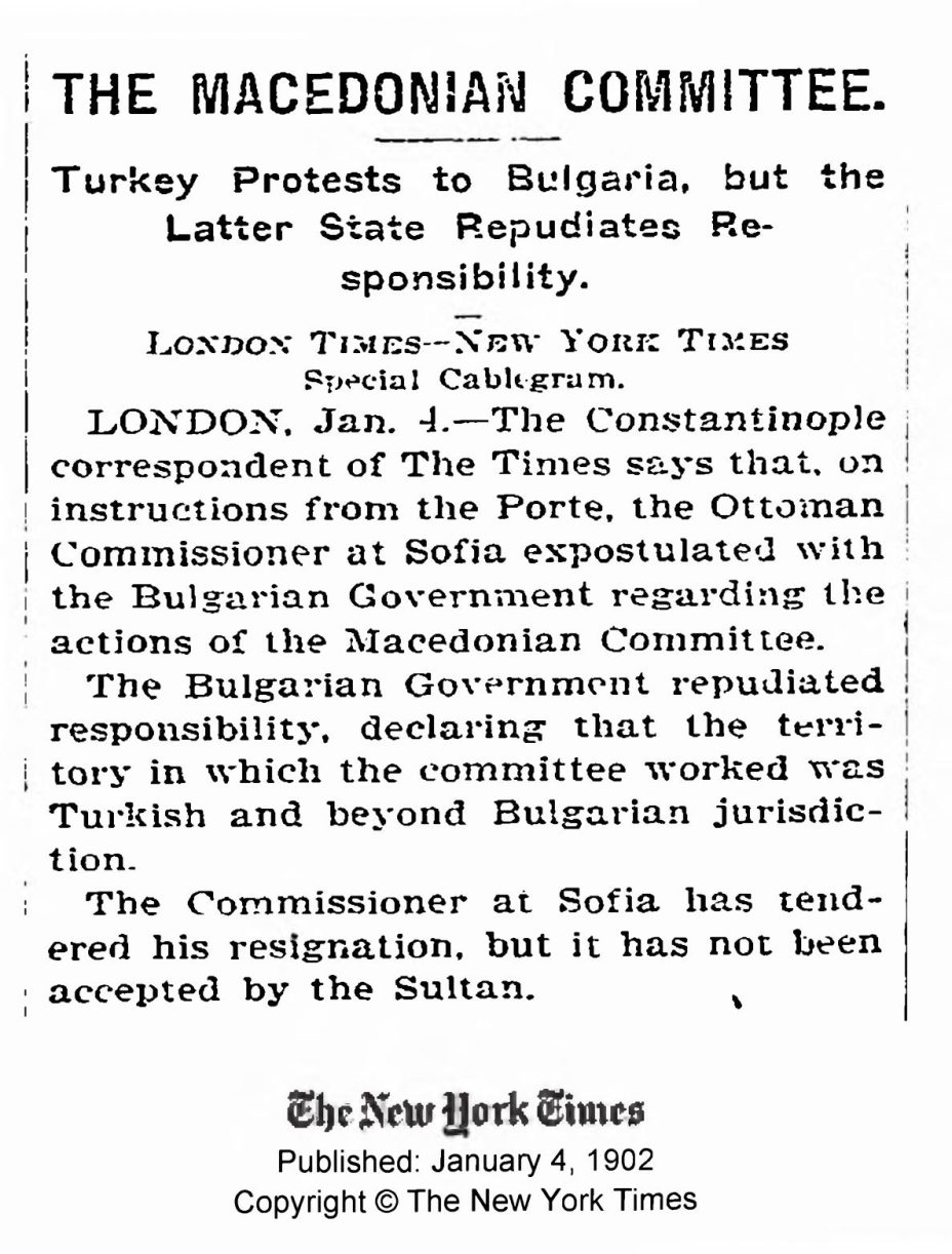 1902.01.04_The New York Times – The Macedonian committee 1902.01.04_The New York Times - The Macedonian committee