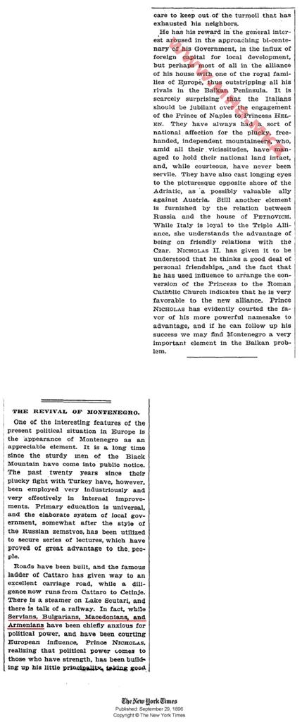 1896.09.29_The New York Times – The revival of Montenegro