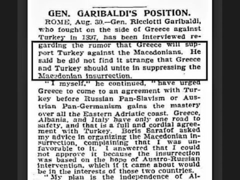 1903.08.31_The New York Times – Gen. Garibaldi’s Position