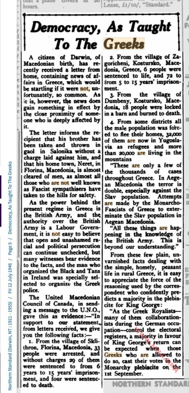 1946.08.30_Northern Standard – Democracy, As Taught To The Greeks; Vol. 1, No. 23; Darwin