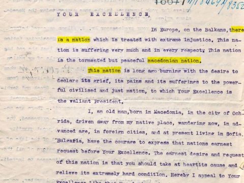 1922.01.16_Архив на Друштвото на народите – Петар Милев до Ворен Хардинг (Претседател на САД), писмо