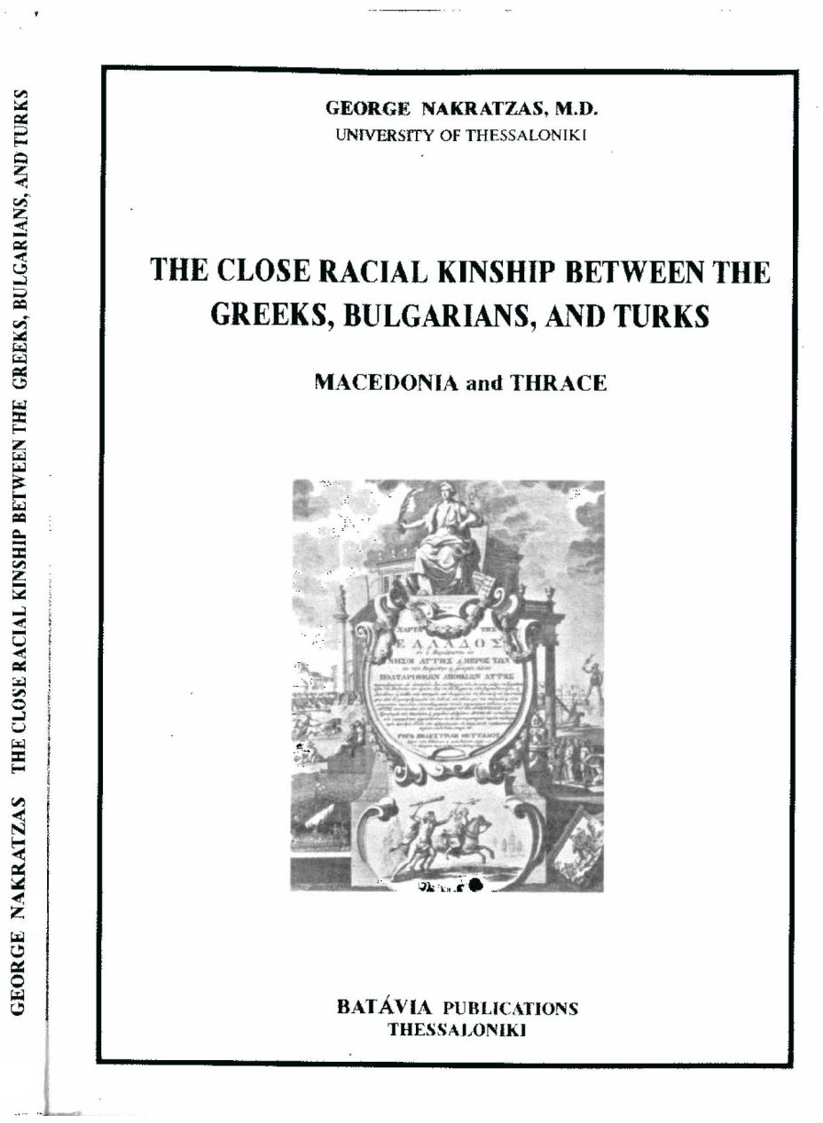 1998_George Nakratzas - 'The close racial kinship between the Greeks Bulgarians and Turks'