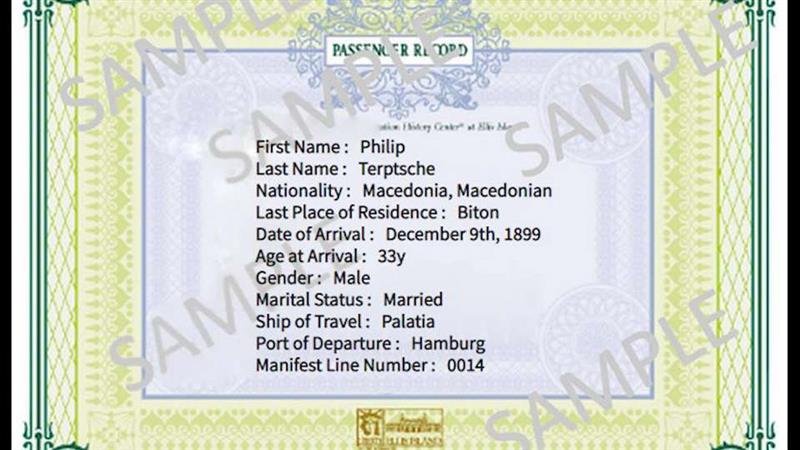 1899.12.09_Филип Трпче, патна исправа, САД 1899.12.09_Филип Трпче, патна исправа, САД