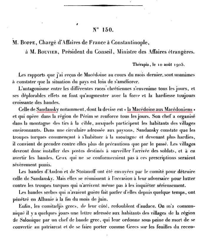 1903 – 1905_Documents Diplomatiques, Affaires de Macèdoine, p190-191 1903 – 1905_Documents Diplomatiques, Affaires de Macèdoine, p190-191