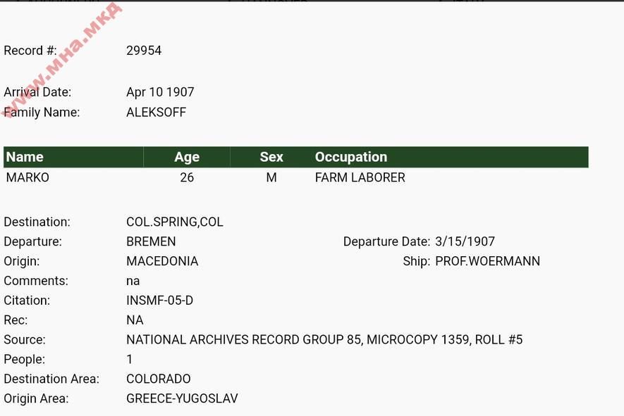 1907_Доселенички документи – Aleksoff, САД 1907_Доселенички документи - Aleksoff, САД-01