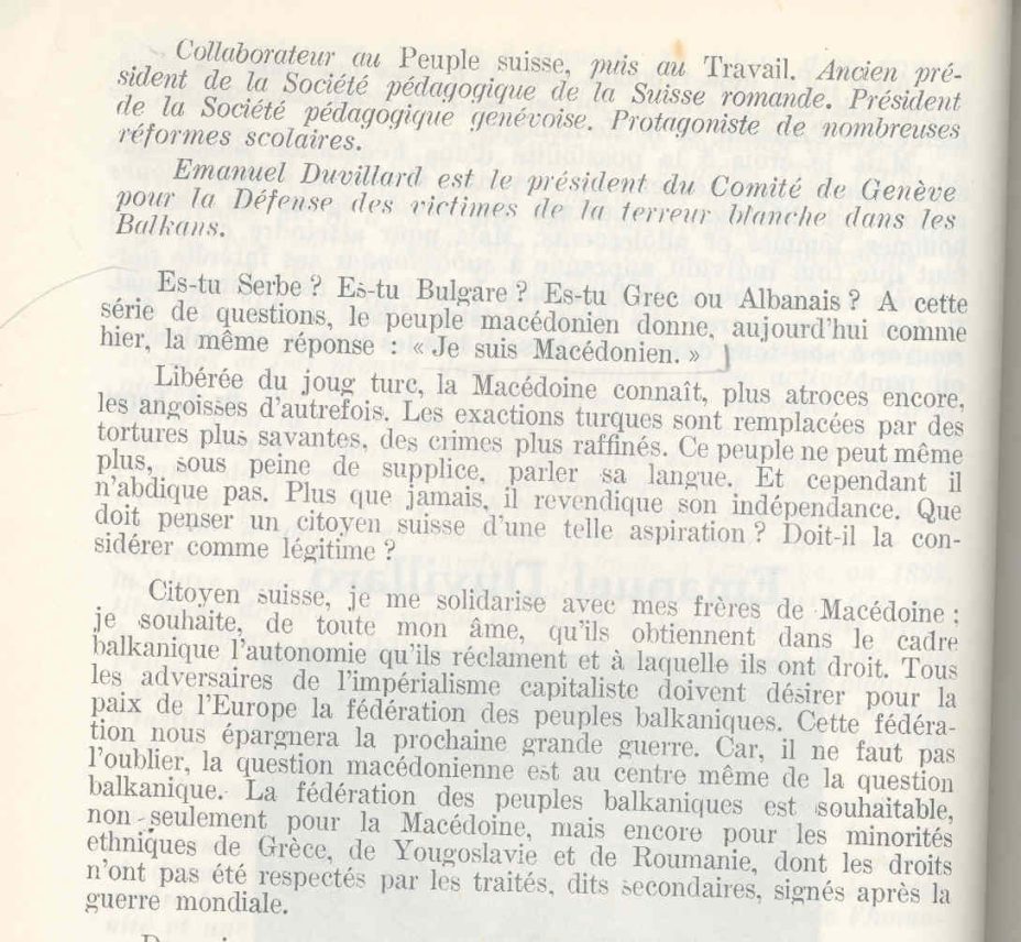 1926_La Fédération Balcanique - Emanuel Duvillard (Je suis Macédonien)
