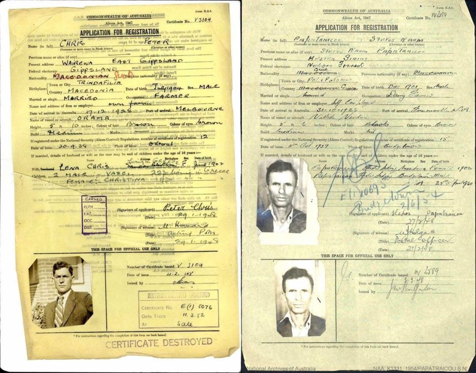 1948_Commonwelth of Australia, Aplication for Registration (преправање изјави) 1948_Commonwelth of Australia, Aplication for Registration (преправање изјави)