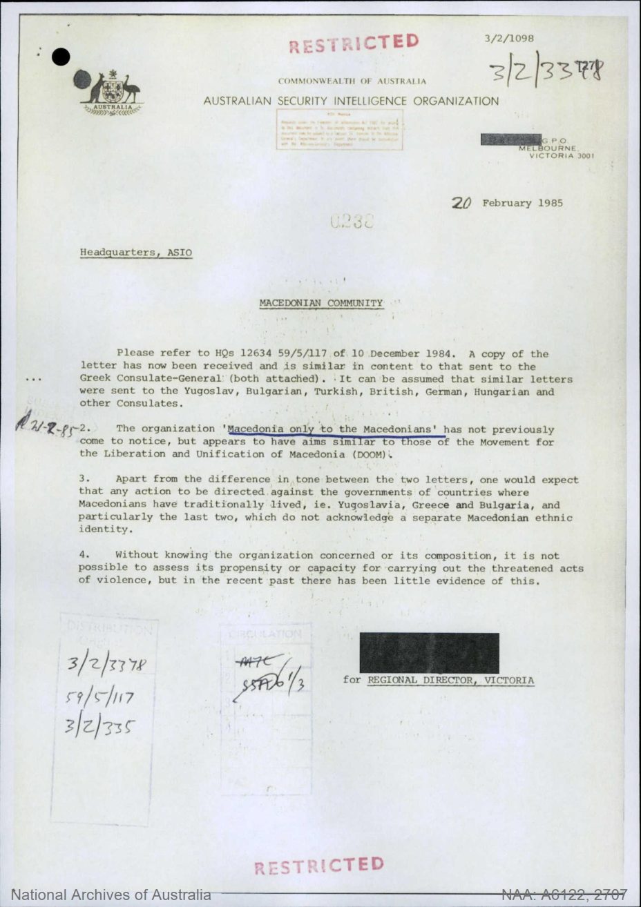 1985.02.20_Australian Security Intelligence Organization - Macedonian community