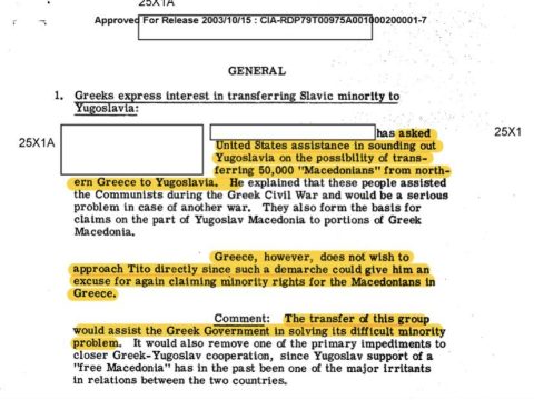 1953.01_CIA document – Greeks express interest in transferring Slavic minority to Yugoslavia 1953_ЦИА Извештај (протерување Македонци)