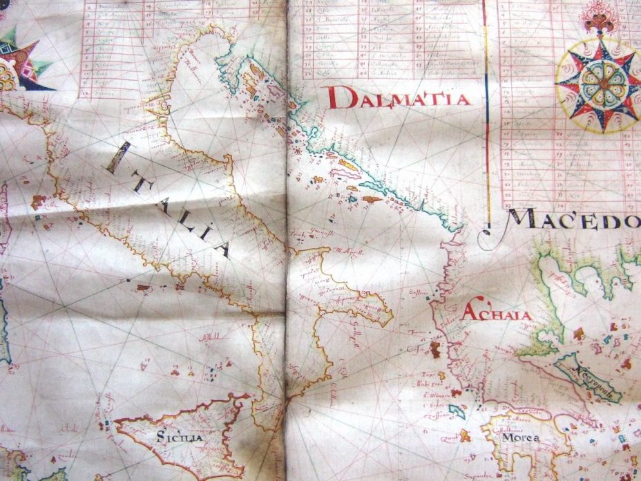 1647_Nicholas Comberford map - 'The portolan of the Mediterranean'