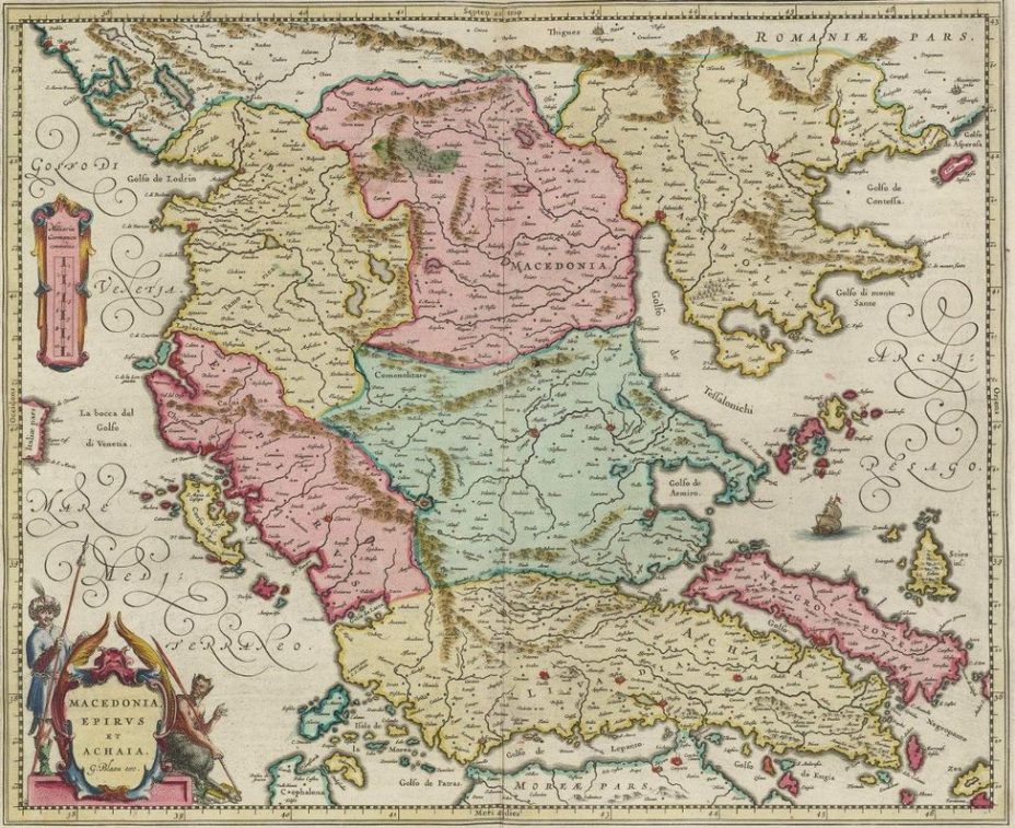 1665_Joan Blaeu - 'Macedonia, Epirvs et Achaia', Amsterdam