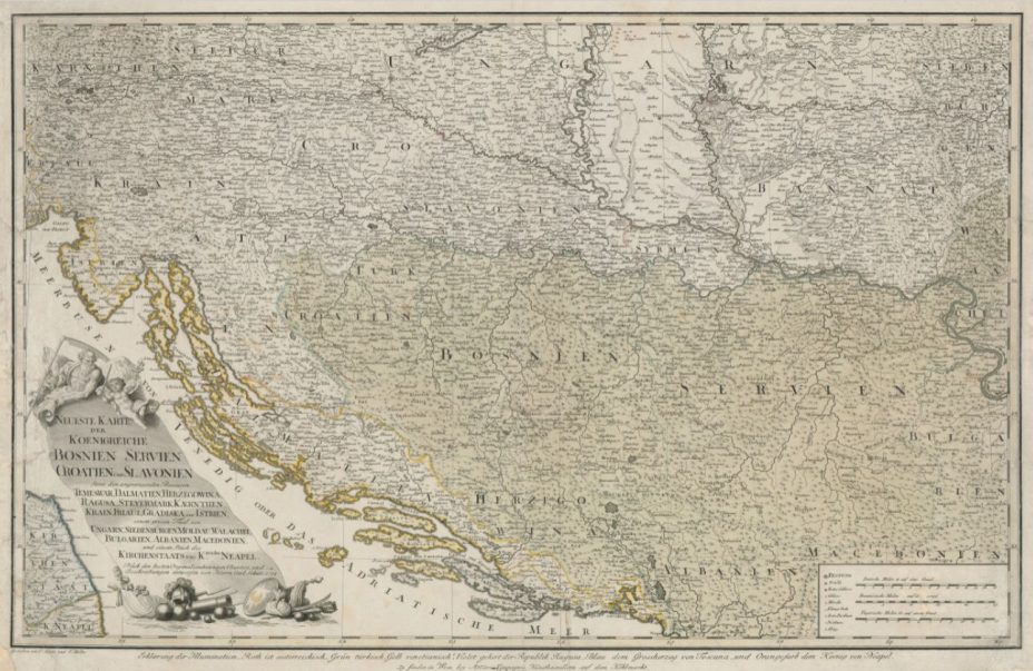 1788_C. Schütz & F. Muller - 'Neueste Karte der Koenigreiche Bosnien Servien Croatien und Slavonien ...', Wien