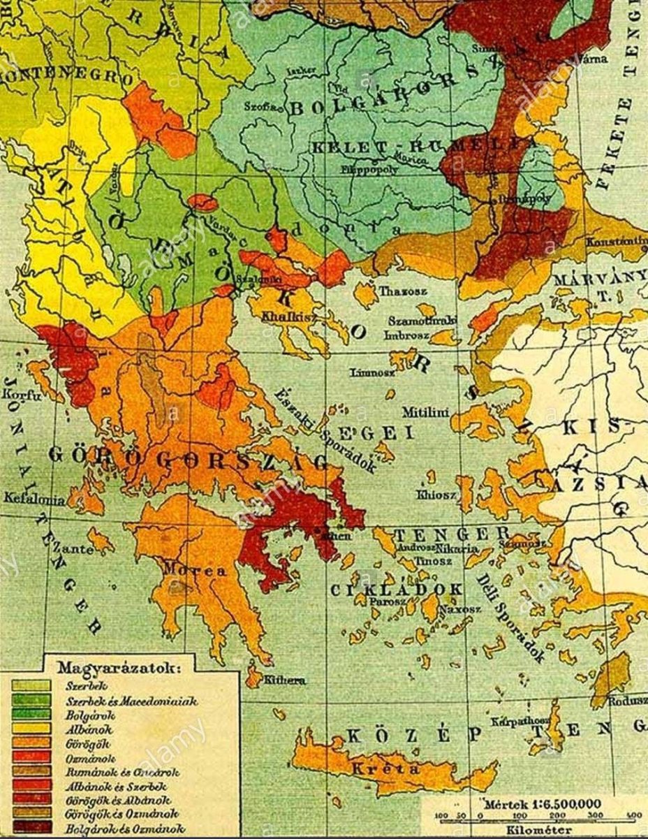 1897_Pallas Nagy - Lexikon (ethnographic map of the south Balkans)
