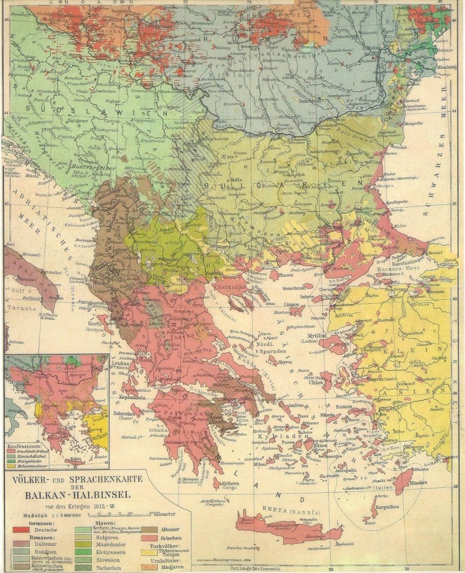 1924_German ethnographic map of the Balkans (1912-1918)
