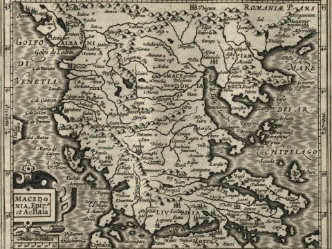 1607_Gerhard Mercator, Iodocus Hondius - 'Macedonia Epirus et Achaia', Amsterdam