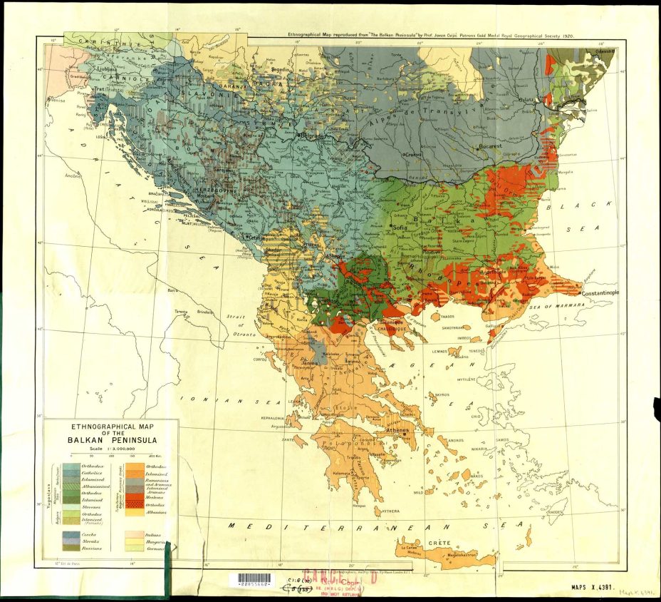 1910+_Serbian ethnographical map of Balkan Peninsular