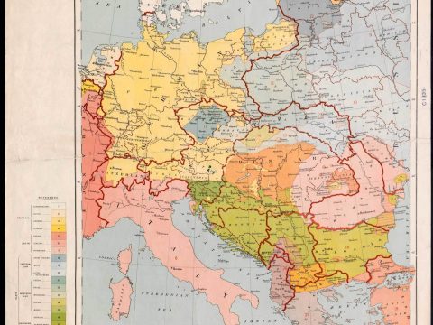 1918_British philological ethnographical map of central & south eastern Europe