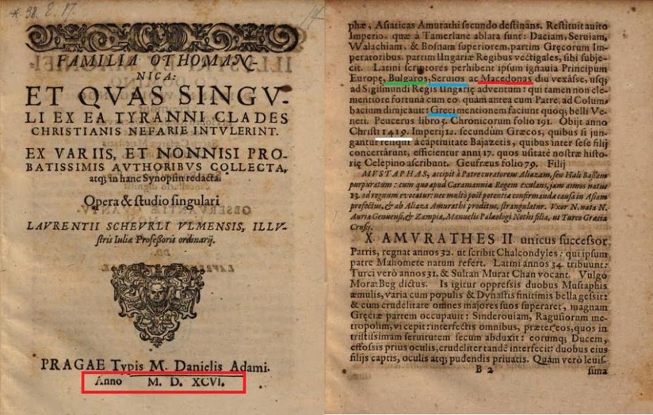 1595_Lorenz Scheurl - 'Familia Othomannica, Et Quas Singuli Ex Ea Tyranni Clades Christianis Nefarie Intulerint ...'