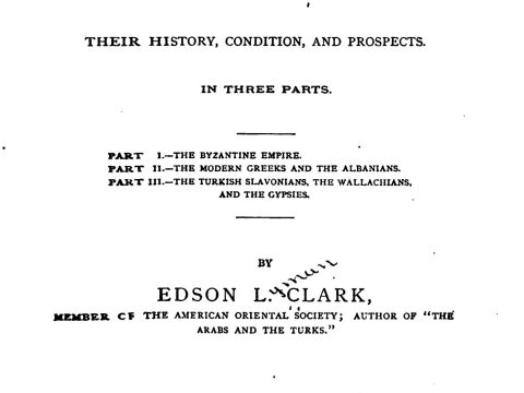 1878_Edson Lyman Clark - 'The Races of European Turkey'