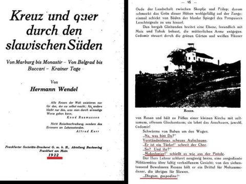 1922_Hermann Wendel – ‘Kreuz und quer durch den Slawischen Süden’, Frankfurt 1922_Hermann Wendel - 'Kreuz und quer durch den Slawischen Süden', Frankfurt