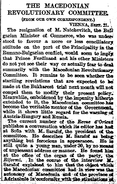 1900.09.22_The London Times, p05 – The Macedonian Revolutionary Committee 1900.09.22_The London Times, p05 - The Macedonian Revolutionary Committee