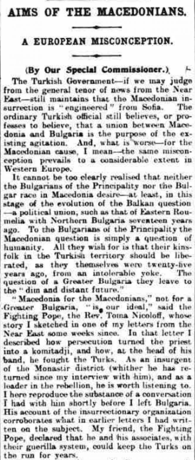 1903.08.12_Daily News, поп Тома Николов – Целите на Македонците 1903.08.12_Daily News, поп Тома Николов - Целите на Македонците