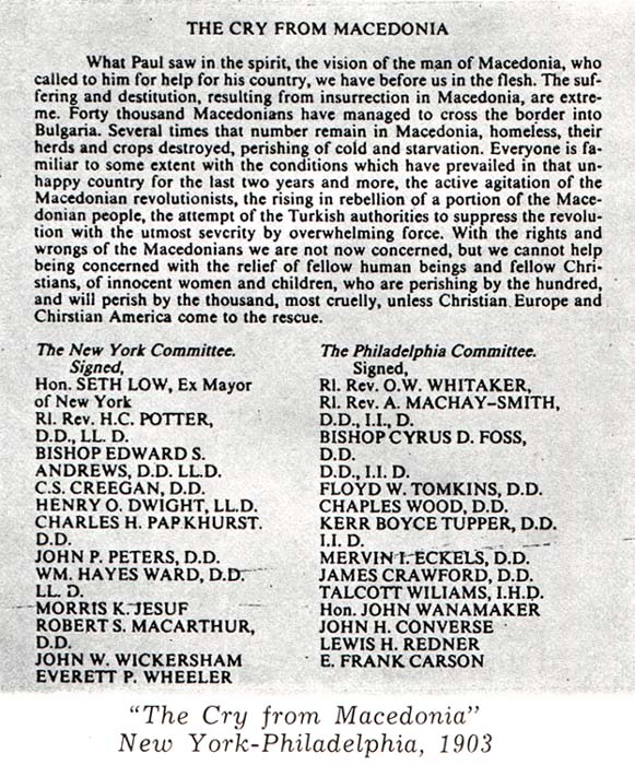 1903_New York- Philadelphia – The cry from Macedonia 1903_New York- Philadelphia - The cry from Macedonia