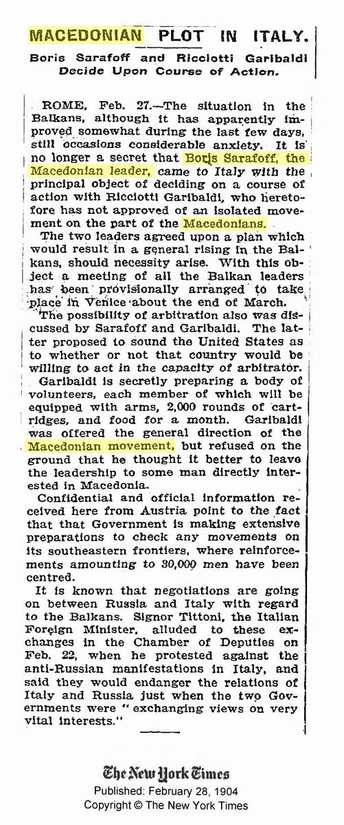 1904.02.28_The New York Times – Macedonian plot in Italy 1904.02.28_The New York Times - Macedonian plot in Italy
