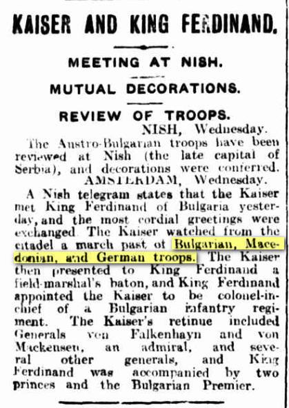 1916.01.21_The Brisbane Courier – Kaiser and King Ferdinand, p7 1916.01.21_The Brisbane Courier - Kaiser and King Ferdinand, p7
