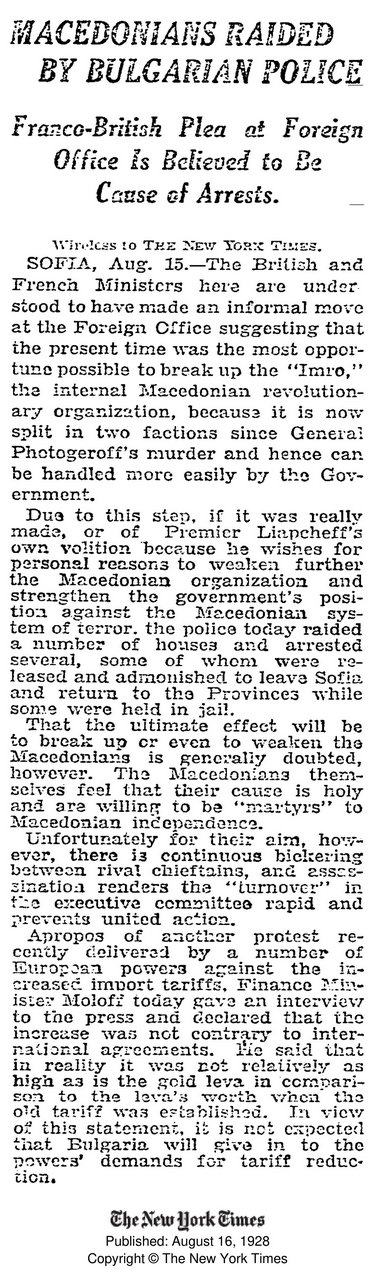 1928.08.16_The New York Times – Macedonians raided by bulgarian police 1928.08.16_The New York Times - Macedonians raided by bulgarian police-01