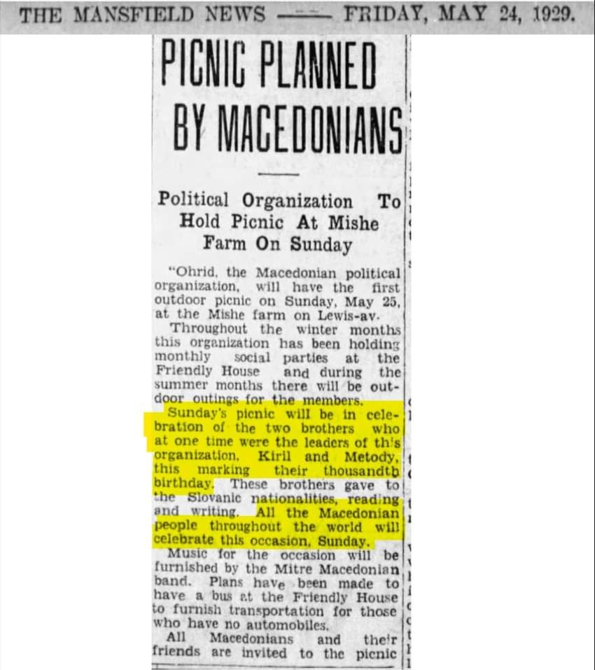 1929.05.24_The Mansfield News - Picnic planned by Macedonians