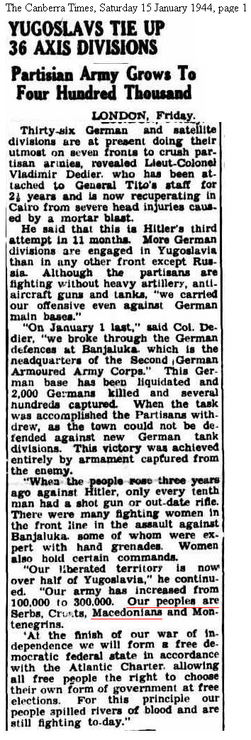 1944.01.15_Canberra_Times – Yugoslavia tie up 36 Axis divisions_p01 1944.01.15_Canberra_Times - Yugoslavia tie up 36 Axis divisions_p01