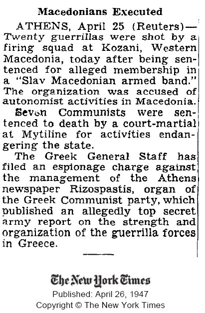 1947.04.26_The New York Times - Macedonians executed