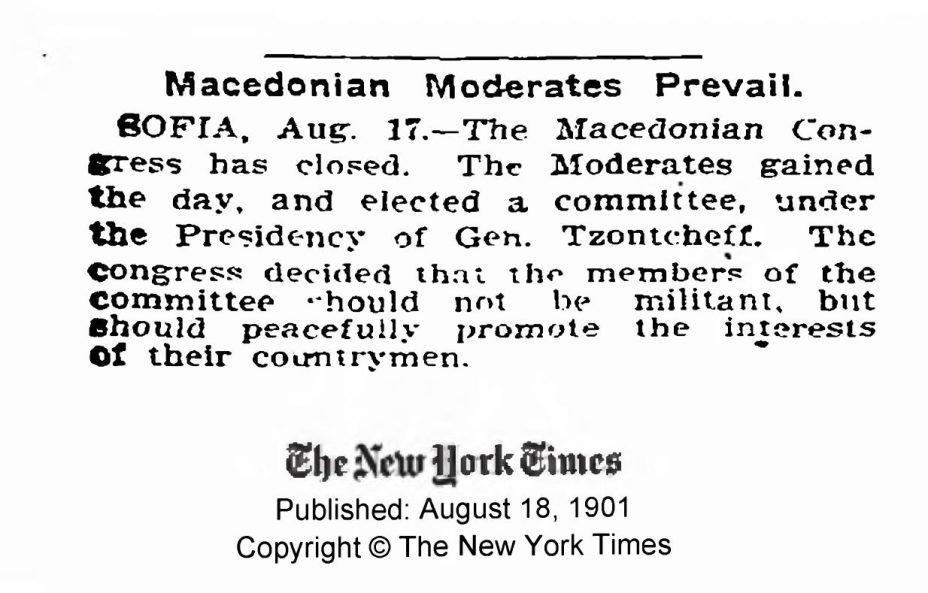1901.08.18_The New York Times – Macedonian moderates prevail 1901.08.18_The New York Times - Macedonian moderates prevail