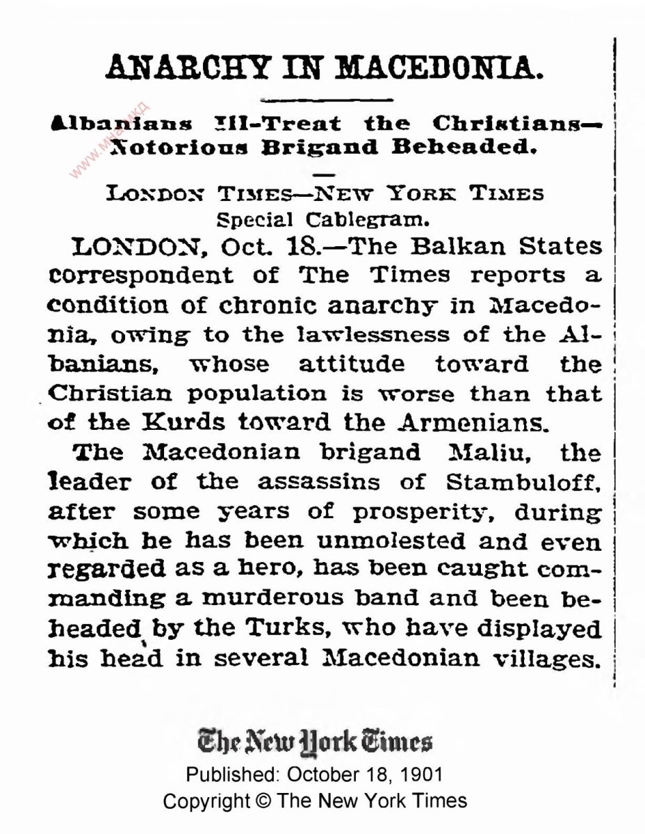 1901.10.18_The New York Times – Albanian massacre 1901.10.18_The New York Times - Albanian massacre