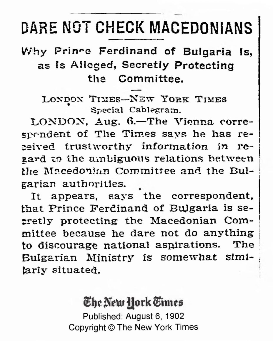 1902.08.06_The New York Times – Dare not check Macedonians 1902.08.06_The New York Times - Dare not check Macedonians