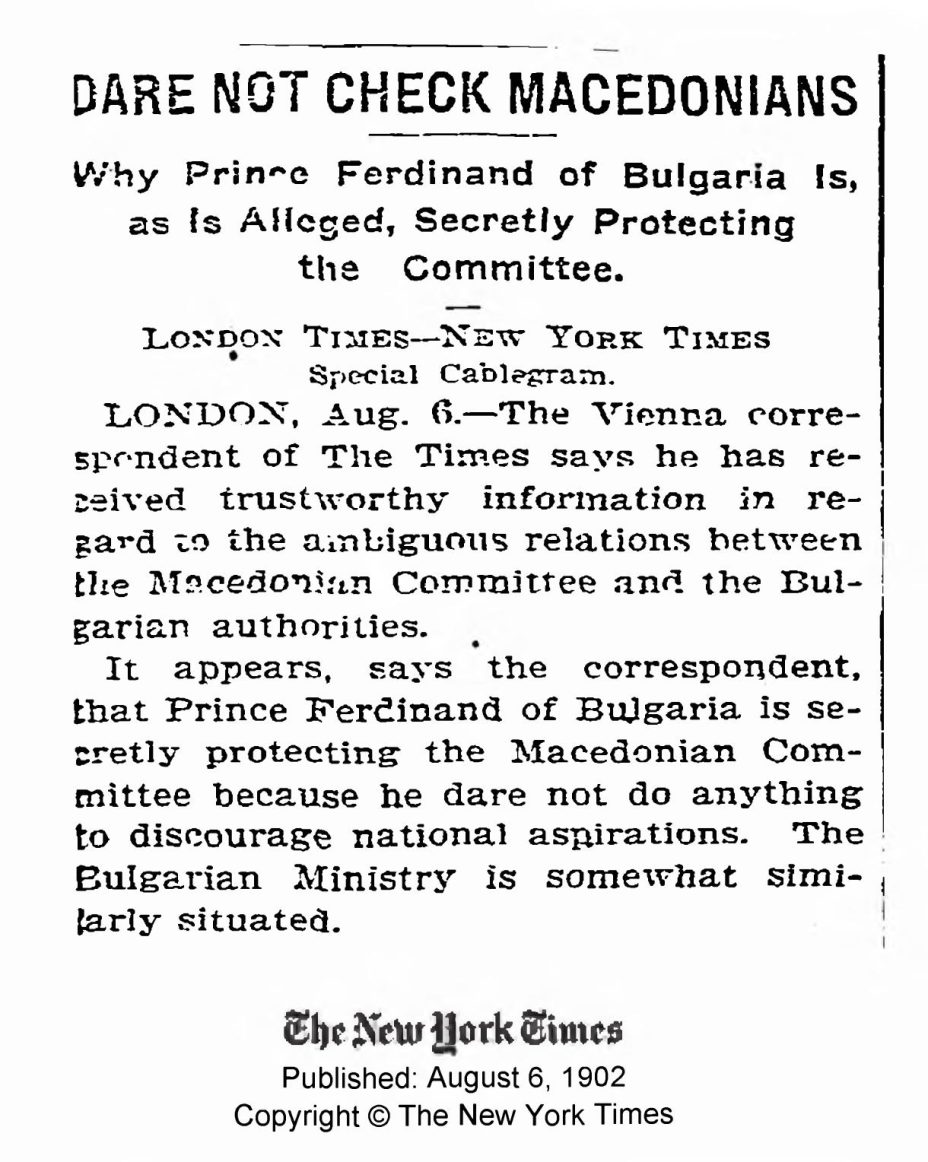 1902.08.06_The New York Times - Dare not check Macedonians