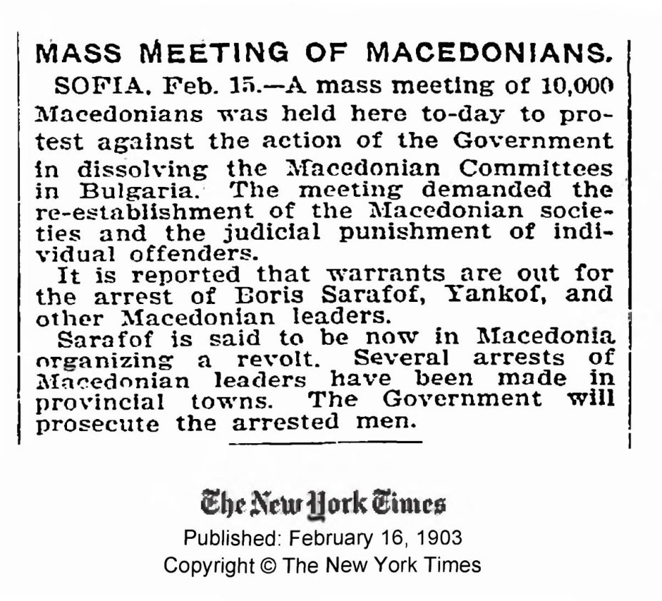 1903.02.16_The New York Times – Mass meeting of Macedonians 1903.02.16_The New York Times - Mass meeting of Macedonians
