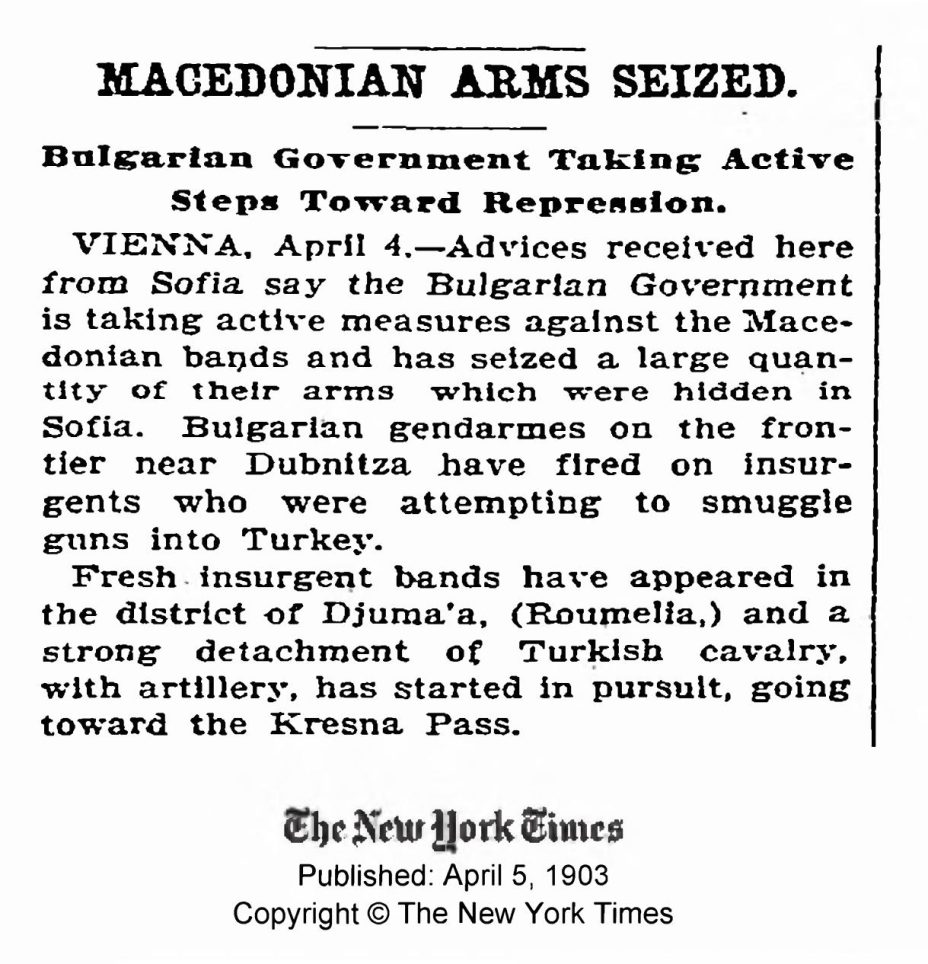 1903.04.05_The New York Times – Bulgarian repression towards Macedonians 1903.04.05_The New York Times - Bulgarian repression towards Macedonians