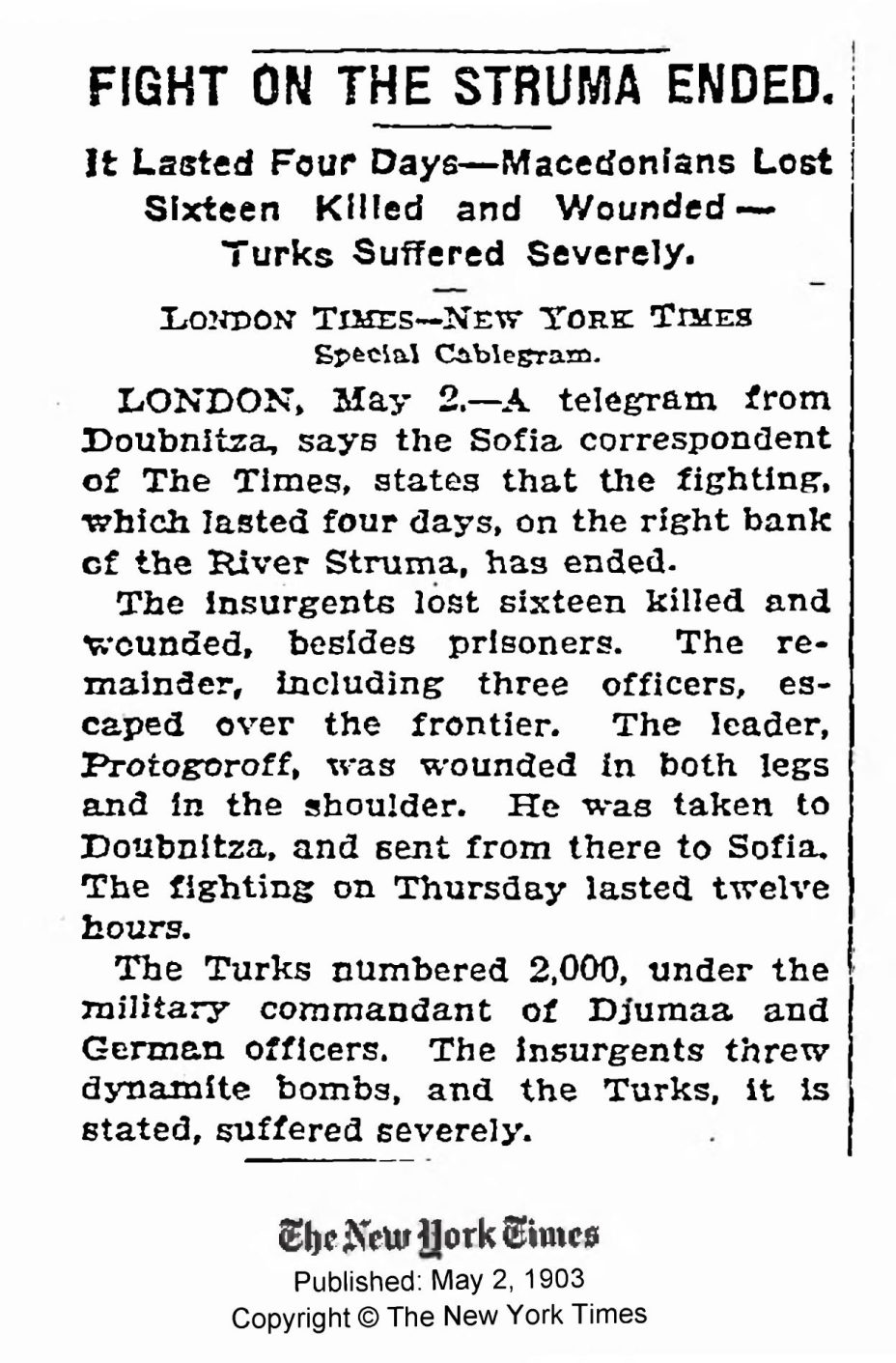 1903.05.02_The New York Times – Fight on the Struma Ended 1903.05.02_The New York Times - Fight on the Struma Ended