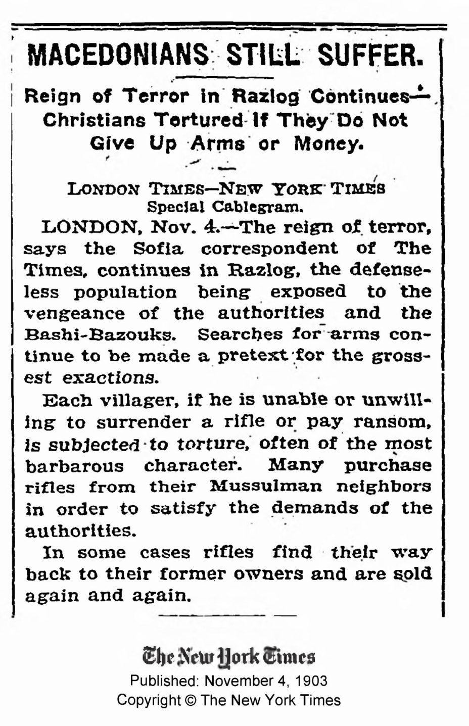 1903.11.04_The New York Times - Macedonians still suffer