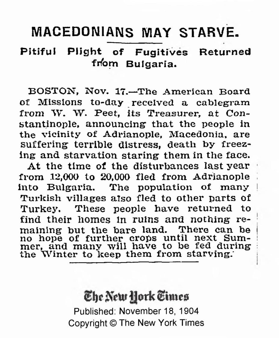1904.11.18_The New York Times – Macedonians may starve 1904.11.18_The New York Times - Macedonians may starve