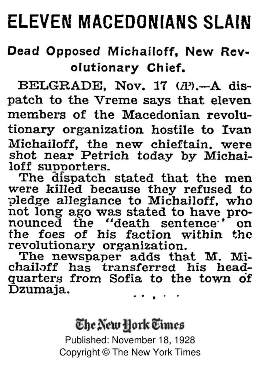 1928.11.18_The New York Times – Eleven Macedonians slain 1928.11.18_The New York Times - Eleven Macedonians slain-01