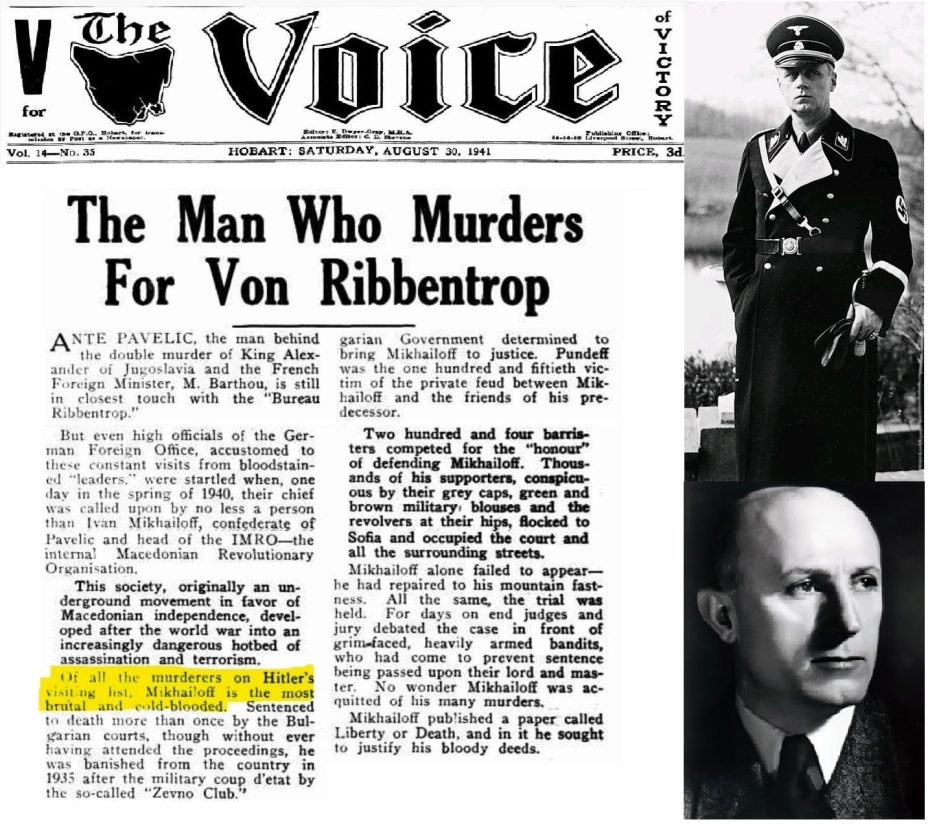 1941.08.30_The Voice of Victory – The man who murders for Von Ribbentrop, Hobart, Australia 1941.08.30_The Voice of Victory - The man who murders for Von Ribbentrop, Hobart, Australia