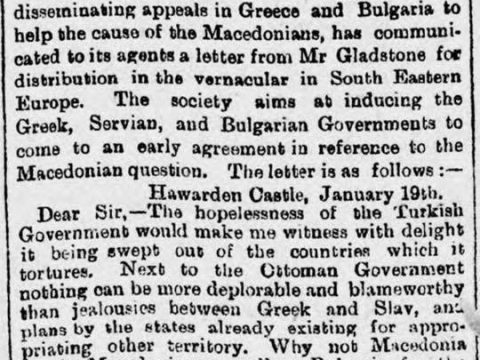 1897.02.06_South Wales Echo - 'The Macedonian question'