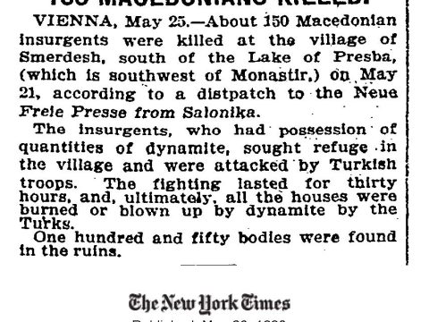 1903.05.26_The New York Times – 150 Macedonians killed 1903.05.26_The New York Times - 150 Macedonians killed