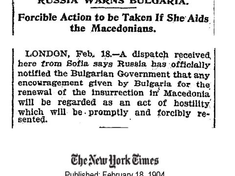 1904.02.18_The New York Times - Russia warns Bulgaria