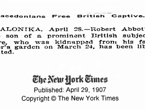 1907.04.29_The New York Times - Macedonians free British captive