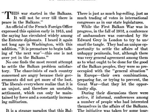 1920.11_Arthur Bullard – ‘The Sore Spot of Europe’ 1920.11_Arthur Bullard - 'The Sore Spot of Europe'