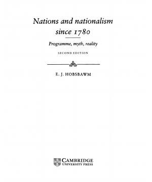 1991_Eric Hobsbawm - 'Nations and Nationalism Since 1780'